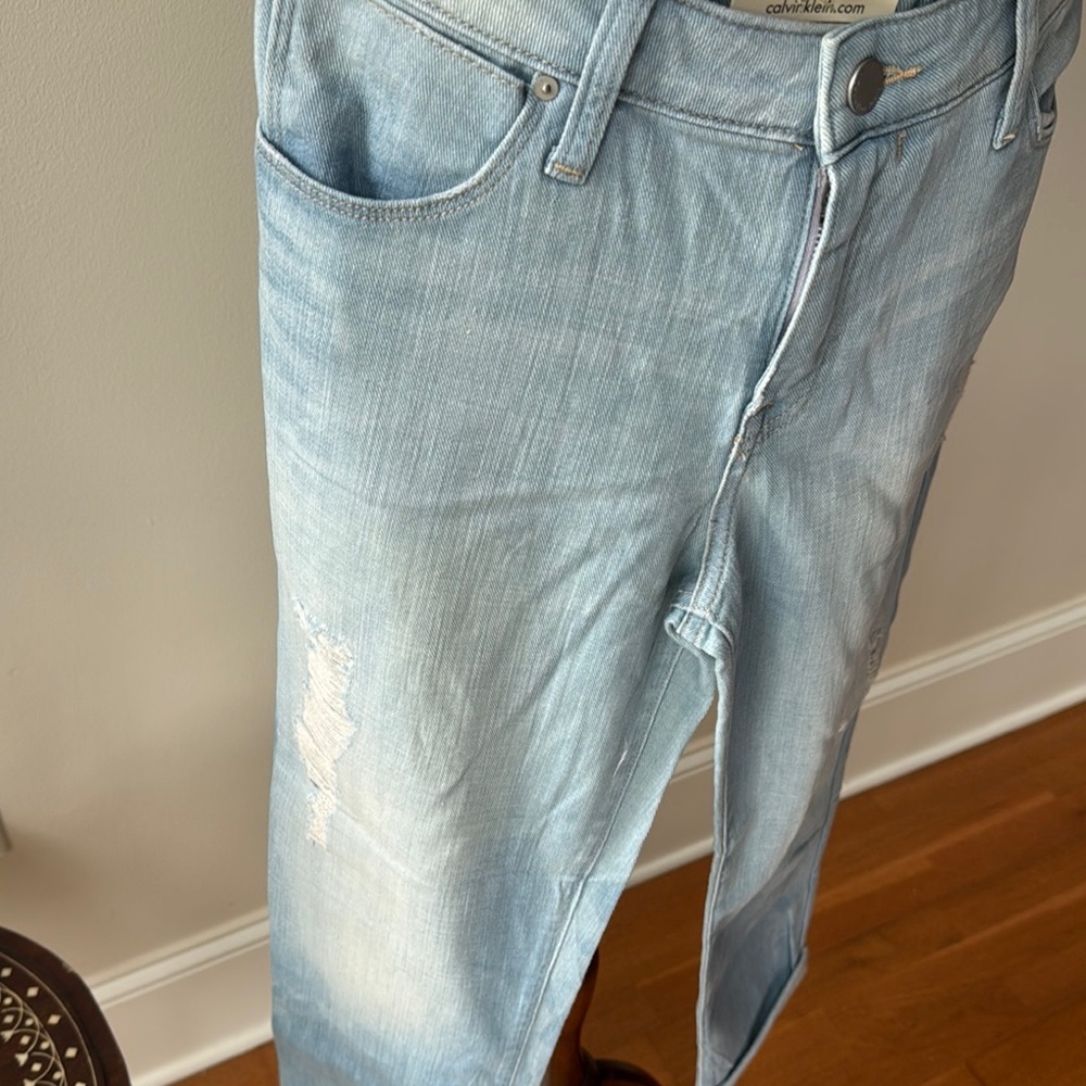 Calvin Klein Blue Boyfriend Jeans Relaxed Fit - Picture 4 of 5